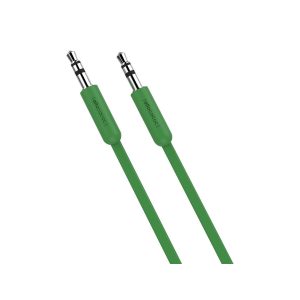 Allocacoc AUXcable Flat 3m cable; GREEN