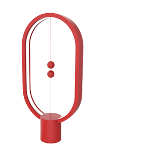 Allocacoc Heng Balance Lamp Ellipse Plastic USB; RED