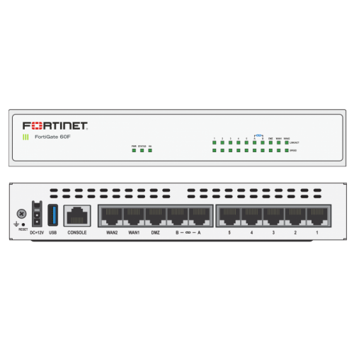 A fortinet firewall solution for you with customize view of front and back side in one frame in Bahrain from Nexcel Computer solutions