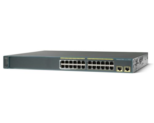 A Cisco networking switch with 34 ports in grey color at Bahrain by Nexcel Computer