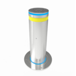 An automatic retractable traffic bollard security barrier in Bahrain