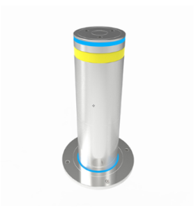 An automatic retractable traffic bollard security barrier in Bahrain