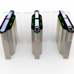 A sliding turnstile gate security barrier in Bahrain JDPYZ-10 for managing authorized persons enter in office or schools in Bahrain