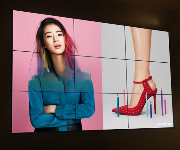 A Video Wall screen showing brand advertise in Bahrain from Nexcel Computer Solution