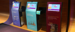 Kiosk touch screen in Bahrain for interacting with kiosk screen in Bahrain by Nexcel Computer Solutions in Bahrain