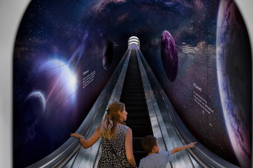 An OLED signage display of LG commercially using for public awareness in Bahrain