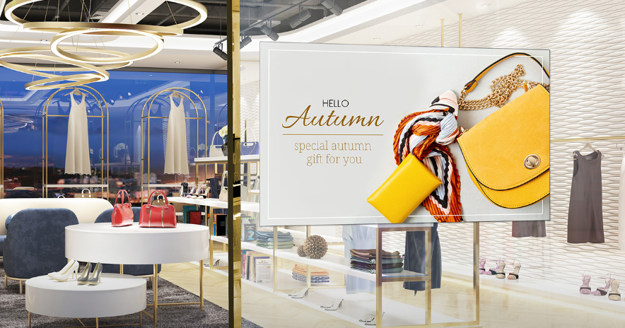 An OLED flat screen commercial signage display solution in Bahrain