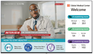 A digital Signage screen display solution for Hospital by LG in Bahrain