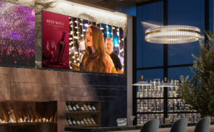 A restaurant displaying products through LG commercial signage screen in Bahrain by Nexcel Computer Solutions