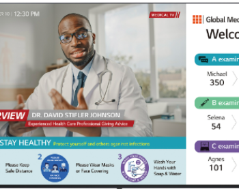 A digital Signage screen display solution for Hospital by LG in Bahrain